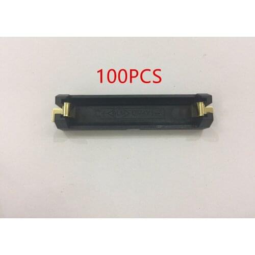 100Pcs/Lot Single Side 1*AAA Battery Holder SMD SMT Battery Box With Bronze Pins For Soldering connecting