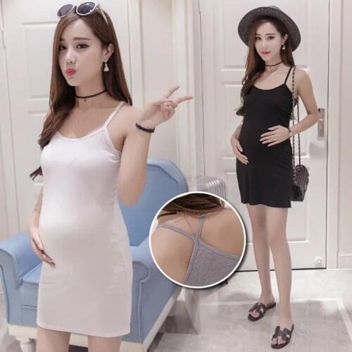 Pregnancy Tank dress Modal Summer New Sleeveless Beach Style Free size pregnancy Slim Vest Camisole maternity clothes