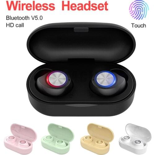 Multicolor Bluetooth Earphone with Mic TW60 TWS Bluetooth 5.0 Headphones Wireless HIFI Stereo Noise Reduction iPX5 Haedset