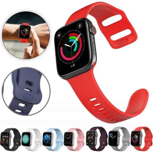 Professional High Quality Strap Suit For Apple Watch 5 4 3 2 1 Series Smart iWatch band 38mm 40mm 42mm 44mm Sport Silicone Belt