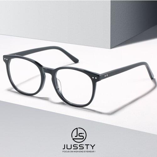 Retro Round Optical Myopia Eyeglasses Men Progressive Prescription Glasses Women Multifocal Bifocal Spectacles Vintage Acetate