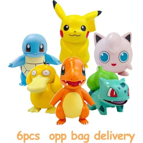 TAKARA TOMY Pokemon Fire Dragon Cleffa Pikachu High-quality PVC Plastic Pokemon Poké Model Action Doll Toy Childrens best Gifts