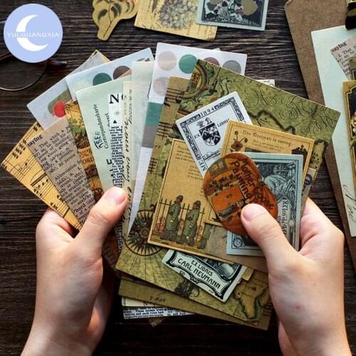 YueGuangXia Italy Renaissance Tale Myth Journaling Bullet DIY Scrapbooking Material Deco Stickers Retro Hangtag Flakes 40pcs/lot