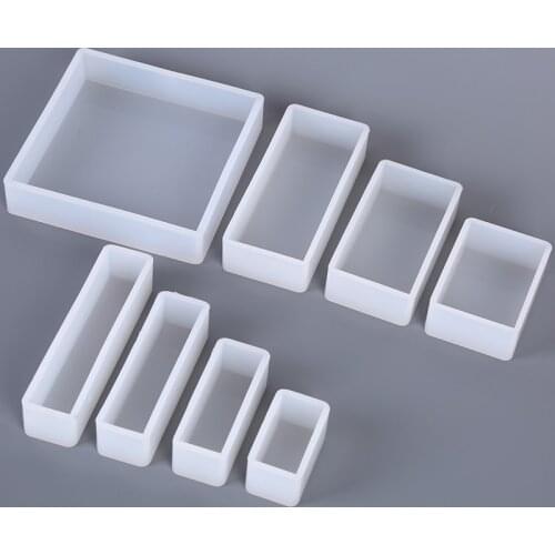 1PCS Rectangle Translucent Silicone Mold For Jewelry Making Tool Moulds UV Epoxy Resin Decorative Craft