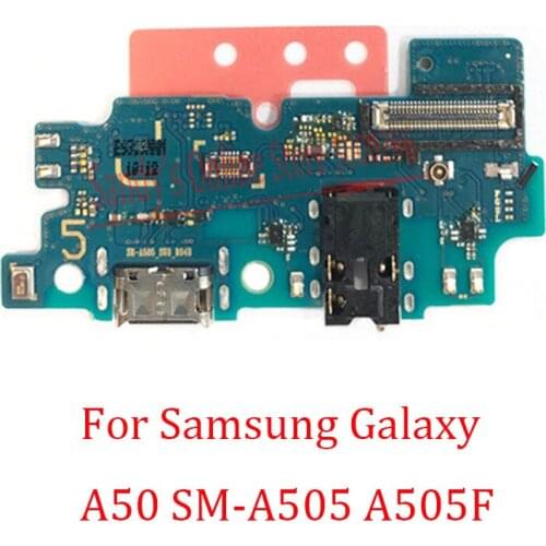 10 Pcs/Lot New For Samsung Galaxy A50 SM-A505 A505F USB Charging Port Dock With Microphone Headphone Audio Jack Flex Cable