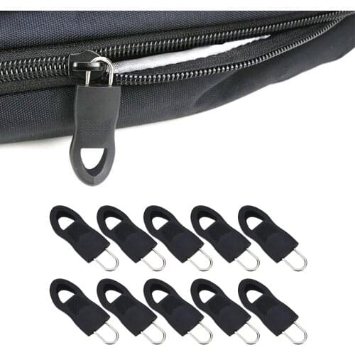 10Pcs Detachable Zip Fixer Zipper Pull Tags Tabs Repair Handle Pull Tags Replacement Zipper Tag Zip Fixer Repair for Clothes Bag