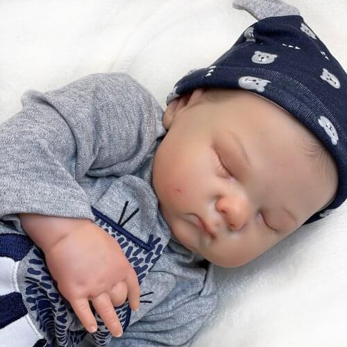 20" Reborn Dolls Closed Eyes Realistic Newborn Baby Toy For Children Boneca Renascida Brinquedo Bebe Para Crianças