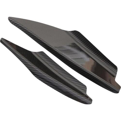 4X Universal Carbon Fiber Durable Front Bumper Fin Splitter Spoiler