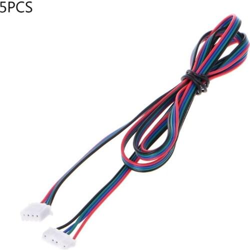 5Pcs 3D Printer 4-Pin Female-Female XH2.54 Connector Nema17 Stepper Motor Cable Q1JC
