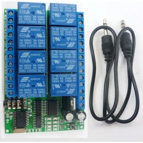 AD22A08 DC 12V 8 channels DTMF Relay MT8870 Decoder Phone Remote Control switch