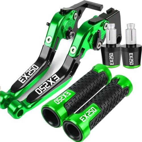 Motorcycle For KAWASAKI EX250F 1988-2007 CNC Aluminum Brake Clutch Lever Handlebar Handle Grips Ends EX 250F 2006 2005 2004 2003