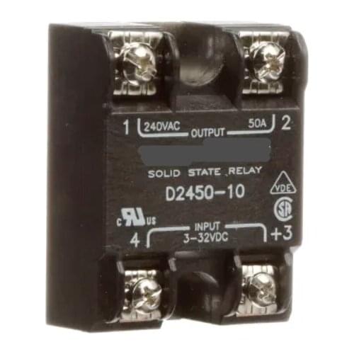 Free Shipping Fit for Crydom D2450-10 Solid State Relay in 3 to 32vdc 50A SSR