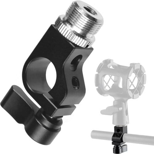 BGNing Single Rod Clamp 15mm Rail Clamp w/ 1/4"-20 5/8"-2 7 Thread Hole for DSLR 15mm Rail Rod Follow Support System Camera Rig