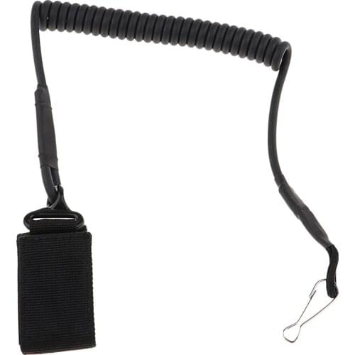 Combat Sling Telescopic Lanyard Spring Rope With Belt Buckle