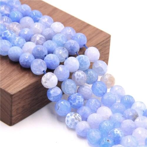 15.5" Natural Purple Agat Beads Wholesale Faceted Agat Bead 6 mm 8 mm 10 mm Loose Beads For DIY Making Jewelry Women Bracelets