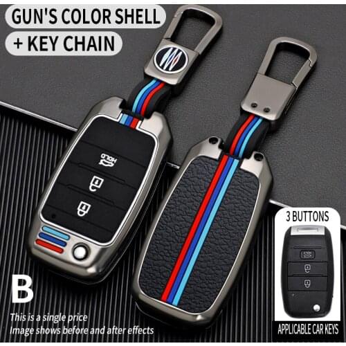 Zinc Alloy Car Key Case Full Cover Shell For Kia Rio QL Sportage Ceed Cerato Sorento K2 K3 K4 K5 Auto Protector Accessories