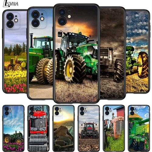 Tractor cool for Apple iPhone 12 Pro Max Mini 11 Pro XS Max X XR 6S 6 7 8 Plus 5 5S SE2020 Black Phone Case