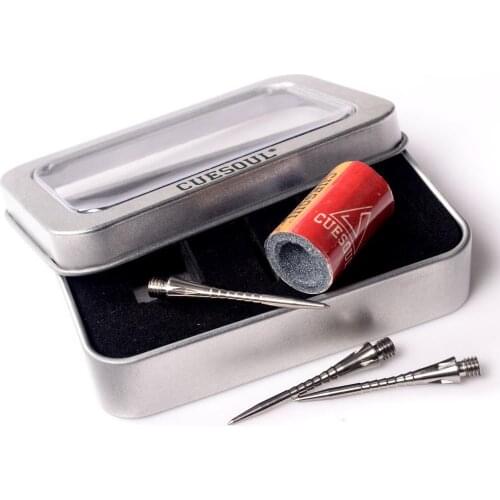 CUESOUL Titanium Grooved Conversion Darts Point,Dart Tip Point for Steel Tip Darts With Round Dart Point Sharpener