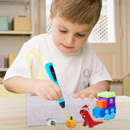 Dikale 3D Pen Mat Biplane Pattern Silicone Pad 3D Printing Printer Pen Drawing Stencils Tools with Free 12 colors PLA Filament