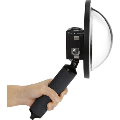 WELLBACK Shoot Underwater Diving Dome Port + Waterproof Housing Case + Float Grip Action Camera Accessories Kit for GoPro 5/6