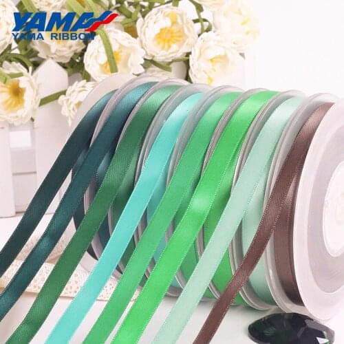 YAMA Ribbons 5mm Single Face Satin Ribbon 3/16 inch 300yards/lot Dark Green for Party Wedding Packing Decoration Handmade Rose