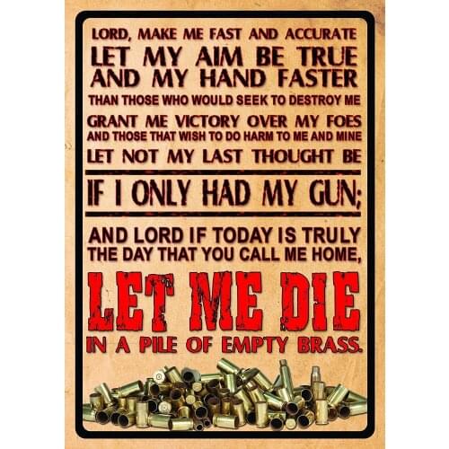 Let Me Die Vintage Style Metal Sign Iron Painting for Indoor & Outdoor Home Bar Coffee Kitchen Wall Decor 8 X 12 Inch