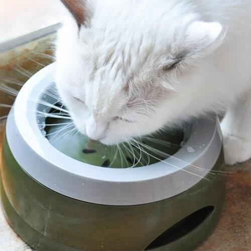 Pet Dog Bowl Floating Not Wetting Mouth Cat Bowl No Spill Drinking Water Feeder Dog Bowl