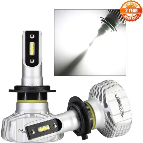 NOVSIGHT Motocycle Headlight H7 H4 Hi/Lo Beam 10000LM 6500K 12V 24V Moto Led Lights Headlamp Fog Light Bulbs