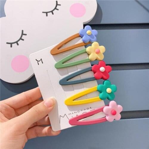 Baby Girls Cute Hair Pins Small Flowers Hair Clips Hair Grips Party Show Hair Styling Tools Barrettes Kids Headdress Hairpin