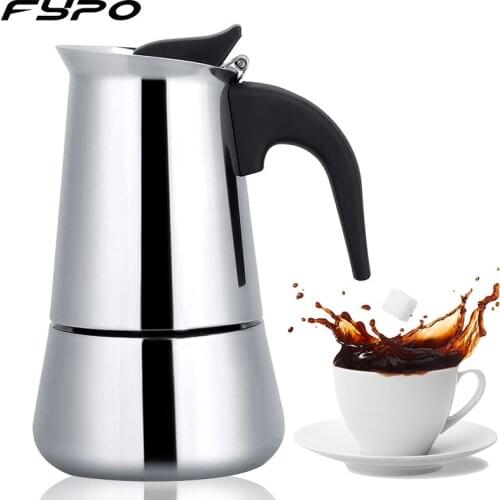 Portable Mocha Coffee Pot, Made Of 430 Stainless Steel, Portable Electric Coffee Machine