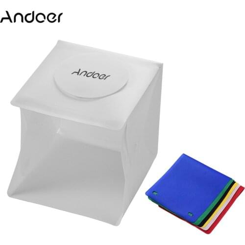 Andoer Portable Photo Studio LED Light Box Lamp Box for Jewellery Small Products Still Life Photography Studio Softbox