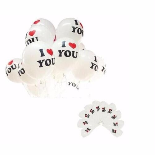 10Pcs/Lot 12 inch Durable I LOVE YOU Heart Pearl Latex Balloons Globos ballons For Christmas Wedding Valentines Decorations