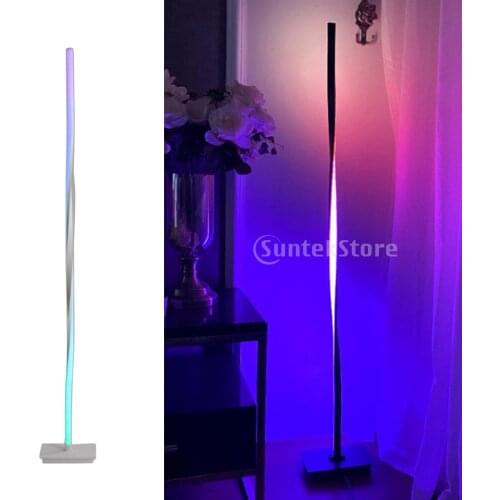 Helix RGB LED Corner Floor Lamp Light Color Changing Living Room UK Plug