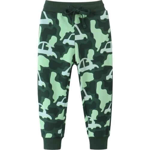 Jumping Meters Childrens Sweatpants With Cars Print Boys Drawstring Clothes Autumn Winter Baby Clothes Kids Trousers Pants