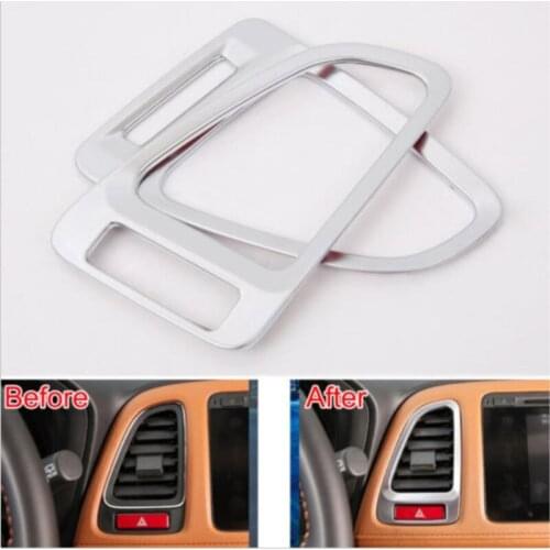 Car inner Decorate Dash Air Condition AC Vent Outlet Bezel Cover Molding Trim For Honda 2014-2017 HR-V Vezel Car Styling Covers