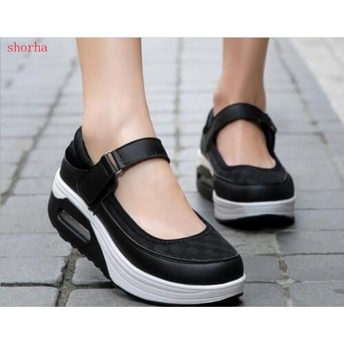 New shoes Women Shoes Inside Increasing High Casual Woman Ladies slim Flats Shoes footwear Sale Thick-soled platform shoes