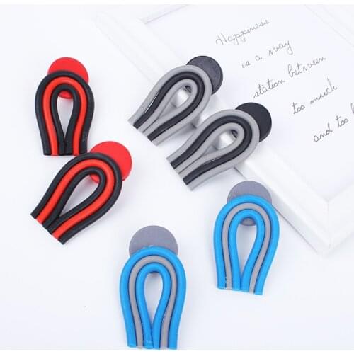 YD&YDBZ Womens Matching Earrings Geometric Drop Earrings Multi-Colour Rubber Earrings Hand-Made Bohemian Style Simply Jewelry