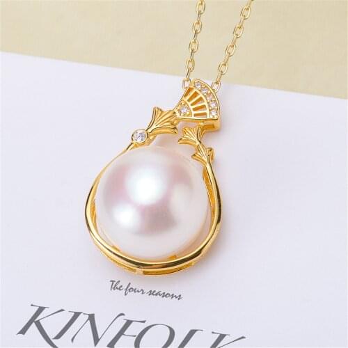 Factory Wholesale Real Solid S925 Sterling Silver Accessories DIY Jewelry Making Pearl Pendant For Women Charm Gift