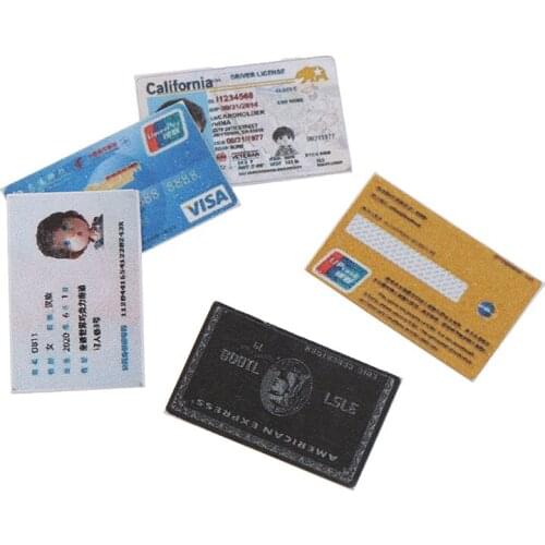 1pc 1:12 Dollhouse Miniature Mini Certificates ID Card Bank Card Accessories Toys Play Doll Accessories