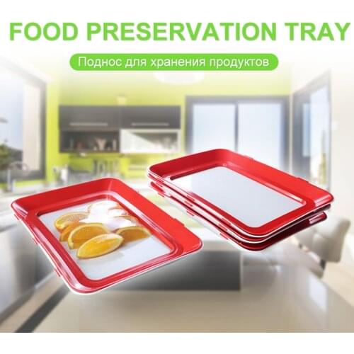 1PC Creative Food Preservation Tray Stackable Food Elastic Fresh Tray Reusable Food Storage Container Kitchen Fresh Tools