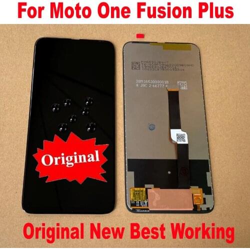 100% Original Glass Sensor For Motorola Moto One Fusion Plus 6.5" LCD Display Touch Panel Screen Digitizer Assembly Pantalla