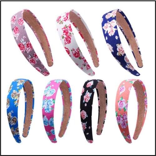 100pcs/lot DIY Simple Multi Handmade Fabrics Flowers Head Bands 3CM Childen HeadBands Hair Styling Tools Accessory HA1519