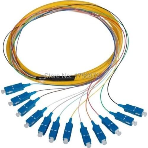 12 Core SC 1.5M Single Pigtail Fiber Optic Pigtail
