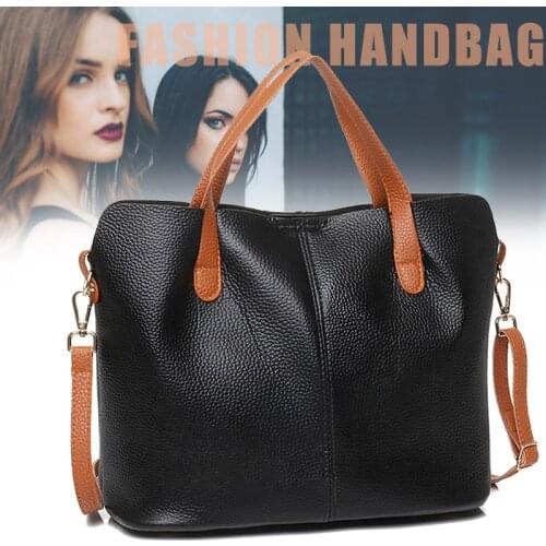 2019 Bags for Women 2 in 1 PU Leather Shopper Tote Bag Large Shoulder Bags Crossbody Bag Best Sale