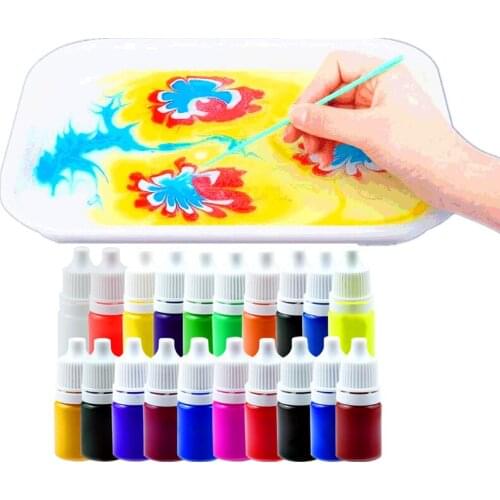 20 Colors 6ML Water Extension Painting Set Kids Arts Craft Children Paint Graffiti Fluid Pigment Art Supplies Educational Toys