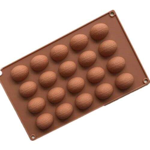 20 Holes Walnuts Nuts Shape Cake Chocolate Molds Silicone Pudding Mold Household DIY Cake Baking Tools H020