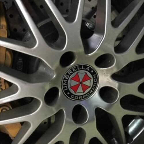 3D aluminum alloy biohazard umbrella car sticker FOR Audi Q3 Q5 SQ5 Q7 A1 A3 S3 A4 S4 RS4 RS5 A5 A6 S6 C6 C7 S5 A7 S7 A8