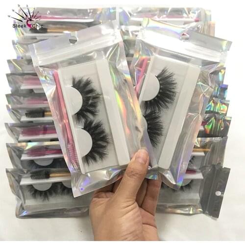 5 Pairs 25mm Fake Lashes In Bulk 5D Dramatic Mink Eyelashes Vendors Wholesale False Lashes Extension Full Strip Eyelashes Box