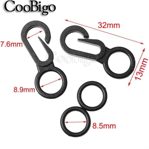 50Pcs Plastic Snap Hook Buckle Mini Flag Pole Clip Snaps Hook Portable Attachments Straps Buckles for Luggage Backpack Bags