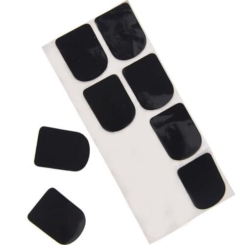 8pcs Rubber Soprano Saxophone Sax Clarinet Mouthpiece Pads Patches Cushions Saxophone Sax Clarinet Accessories 0.8mm Black